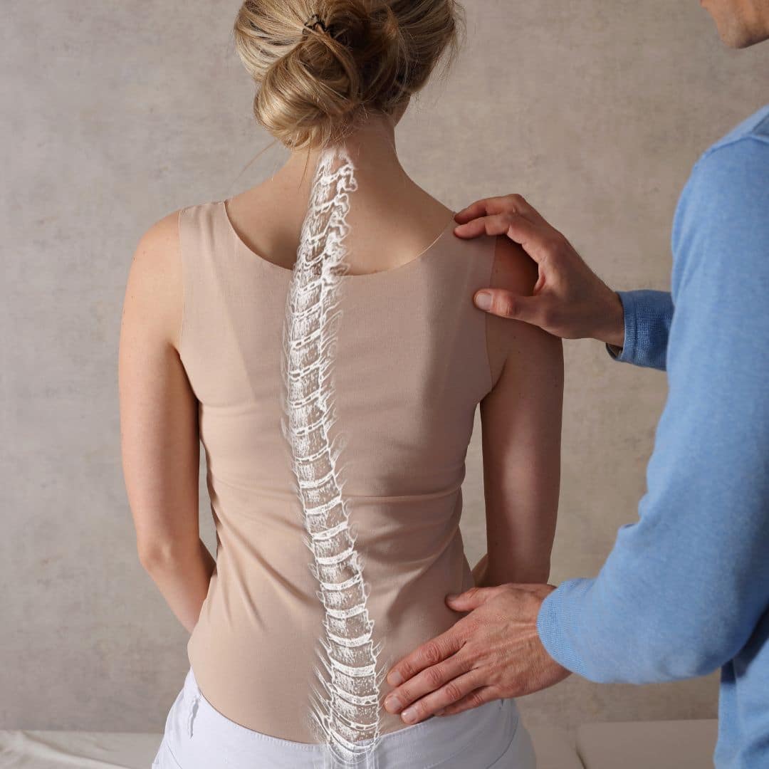 Sports physical therapy being done on a patient