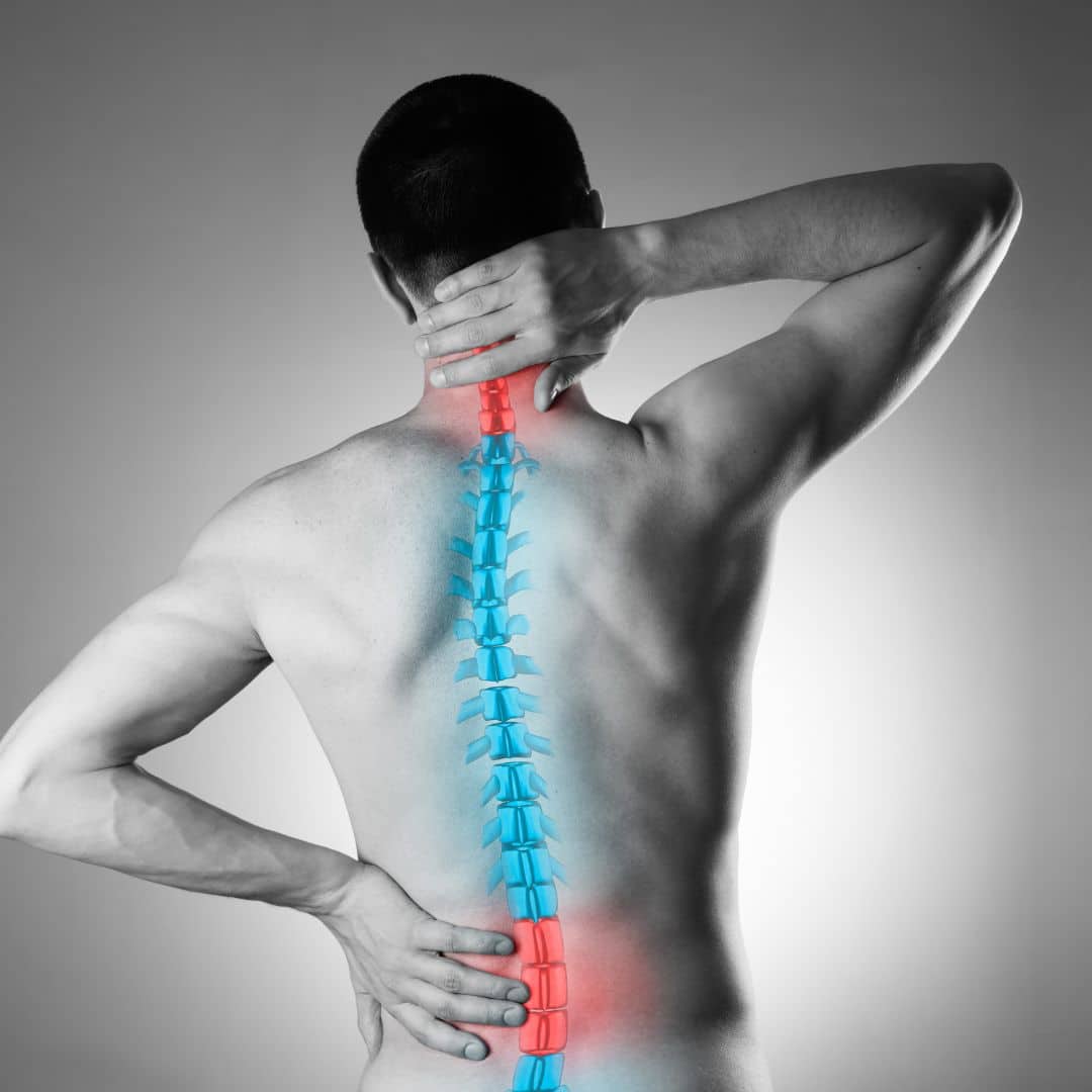 Sports physical therapy being done on a patient