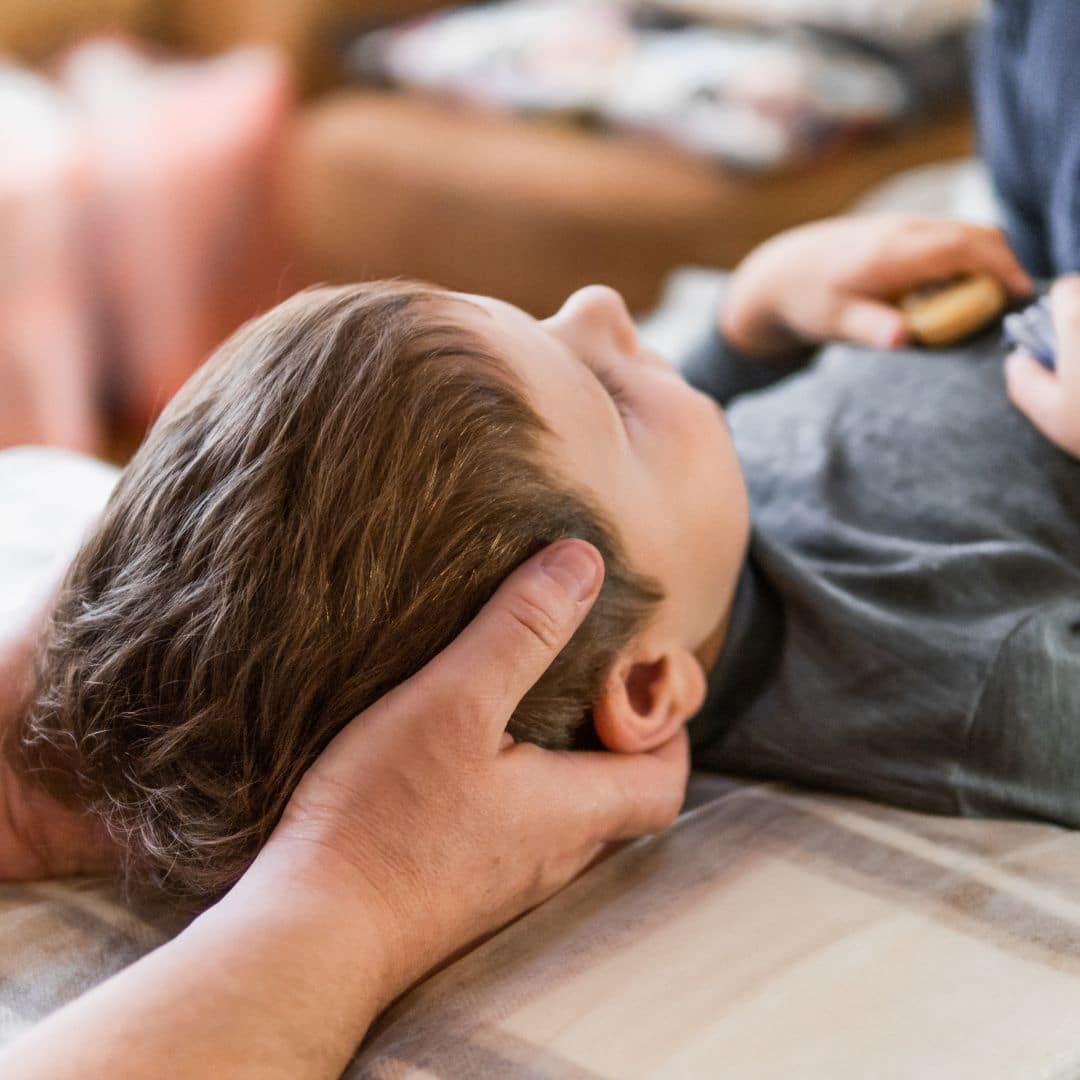 Sports physical therapy being done on a patient
